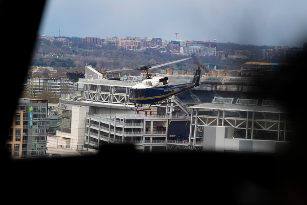 1st Helicopter Squadron flies over Cherry Blossom Festival