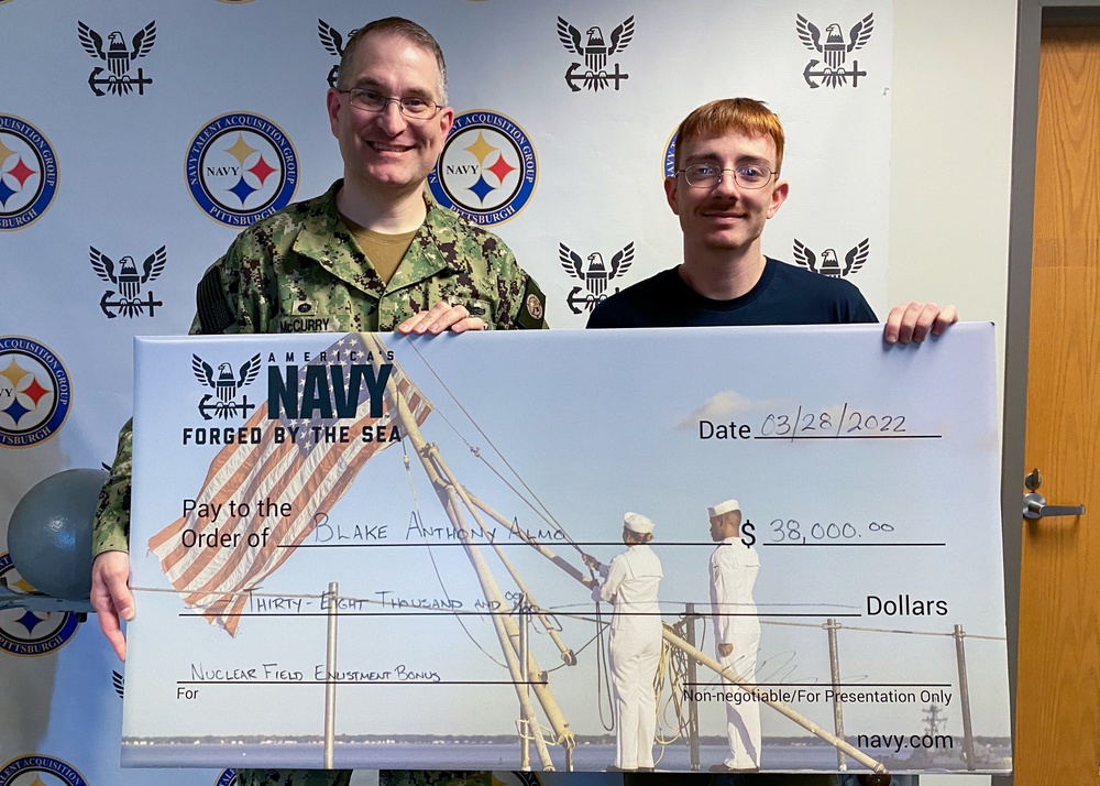 Future Sailor receives thirty-eight-thousand-dollar enlistment bonus