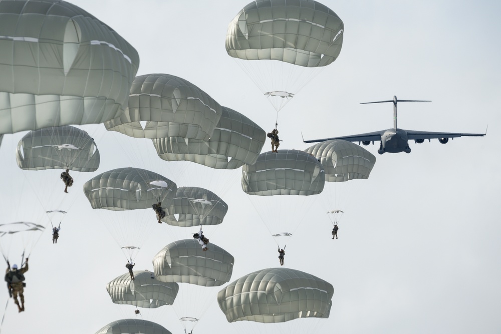 Air Force and Army conduct airborne operations at JBER