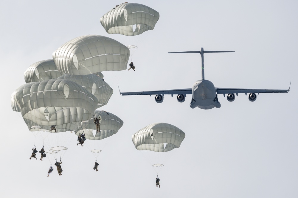 Air Force and Army conduct airborne operations at JBER