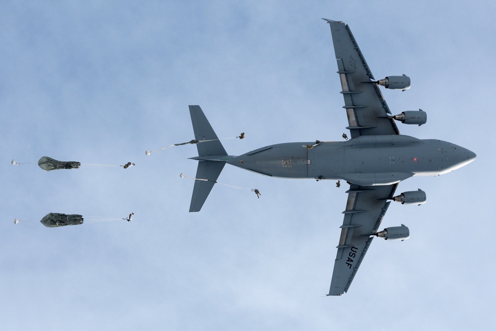 Air Force and Army conduct airborne operations at JBER