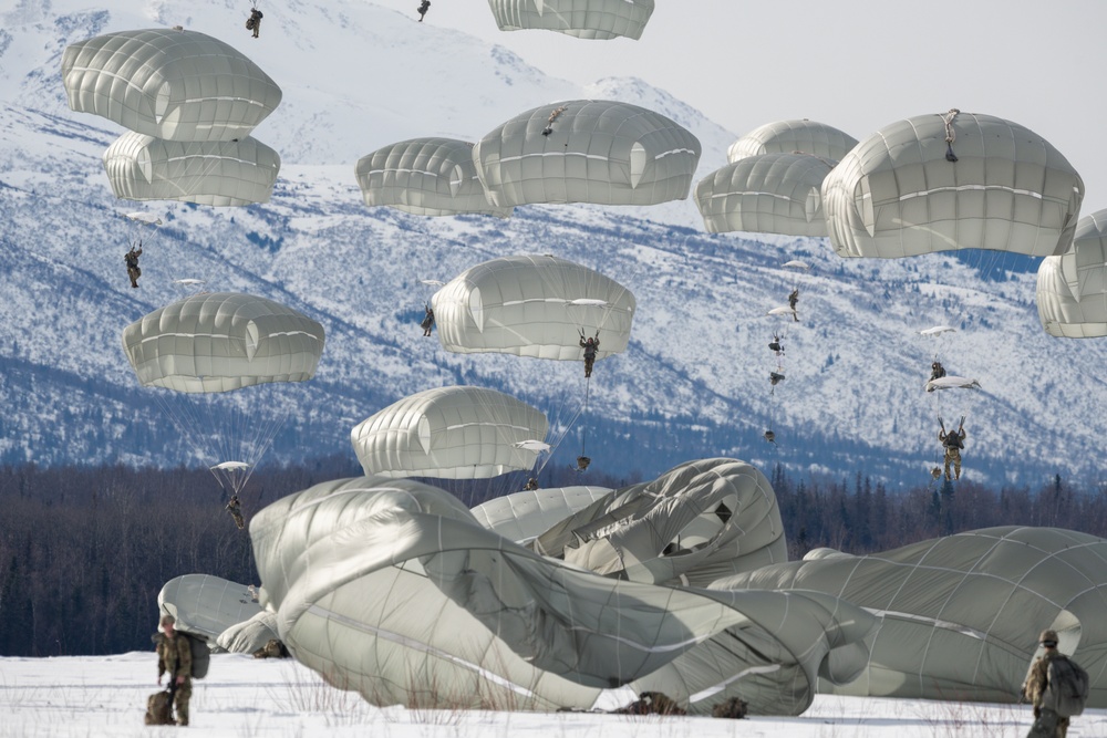 Air Force and Army conduct airborne operations at JBER