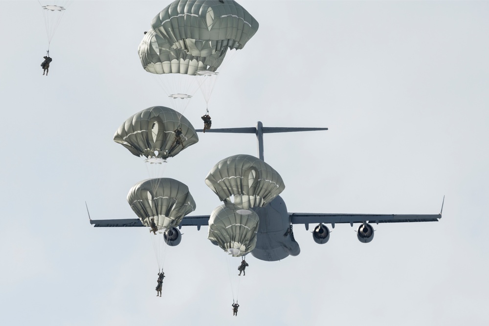 Air Force and Army conduct airborne operations at JBER