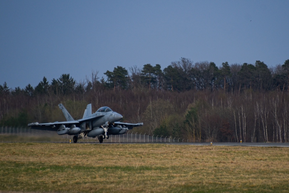U.S. Navy EA-18G Growlers Arrive at Spangdahlem