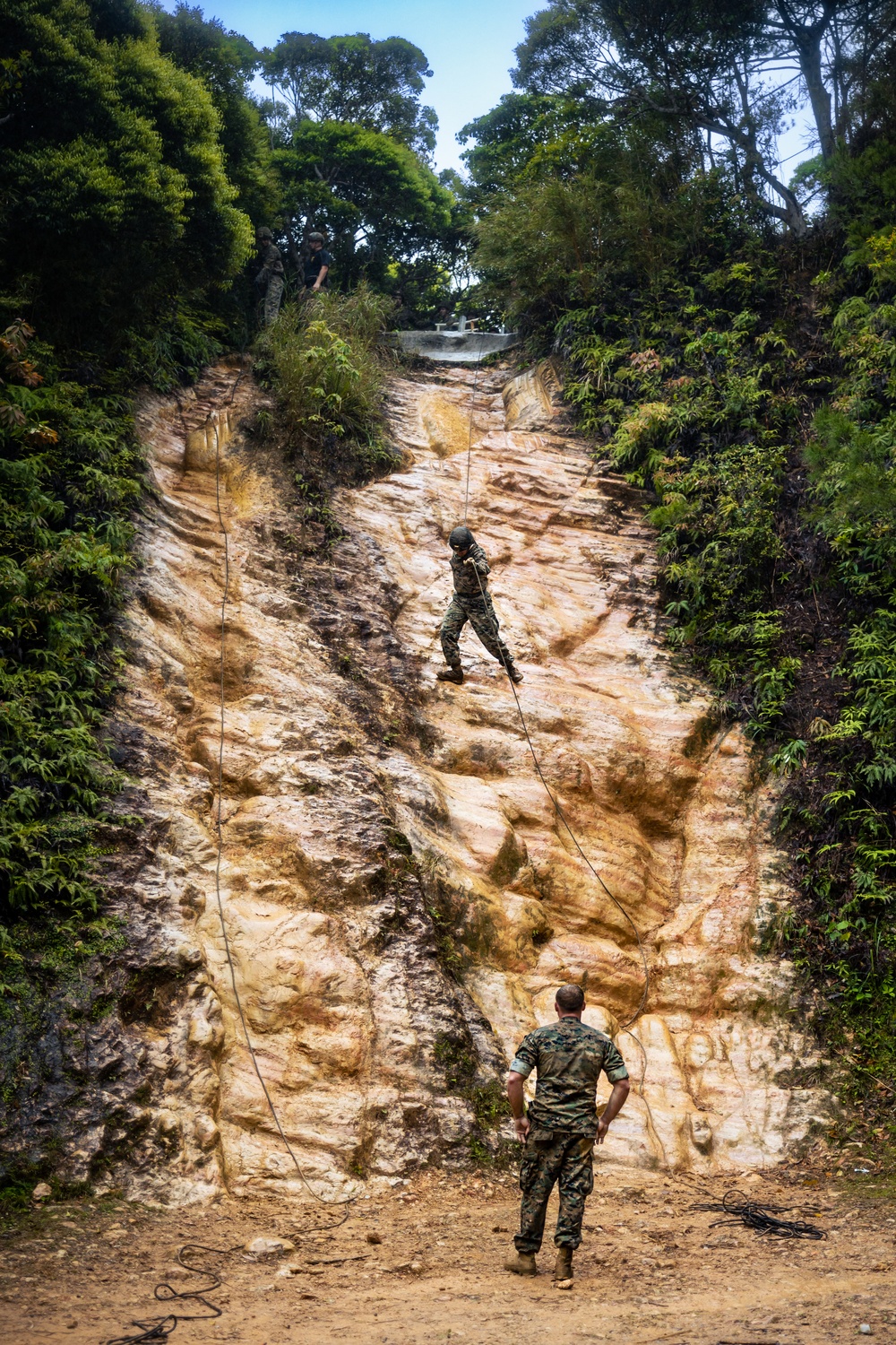 III MIG at Jungle Warfare Training Center: Rappelling