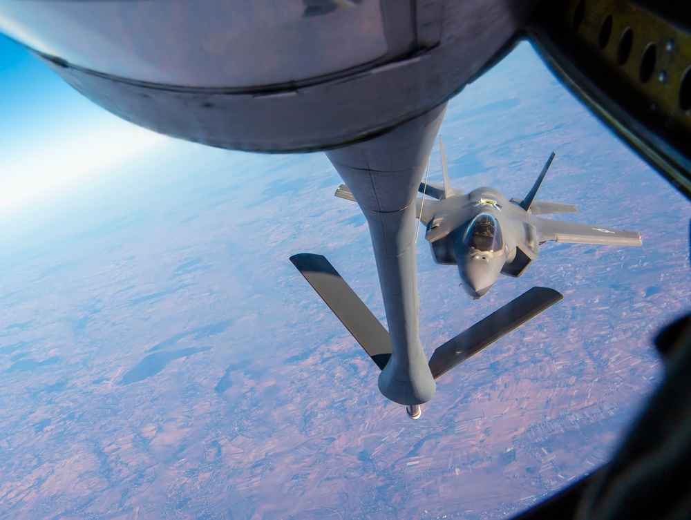 KC-135 Refueling F-35s over Europe