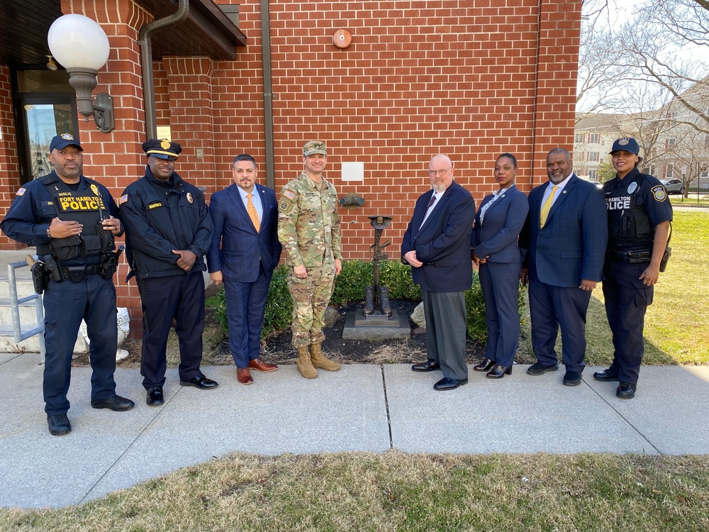 New York City Police Department leadership visits Fort Hamilton