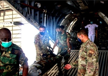 Air advisors train Ghanaian Armed Forces in aeromedical evacuation for UN deployment