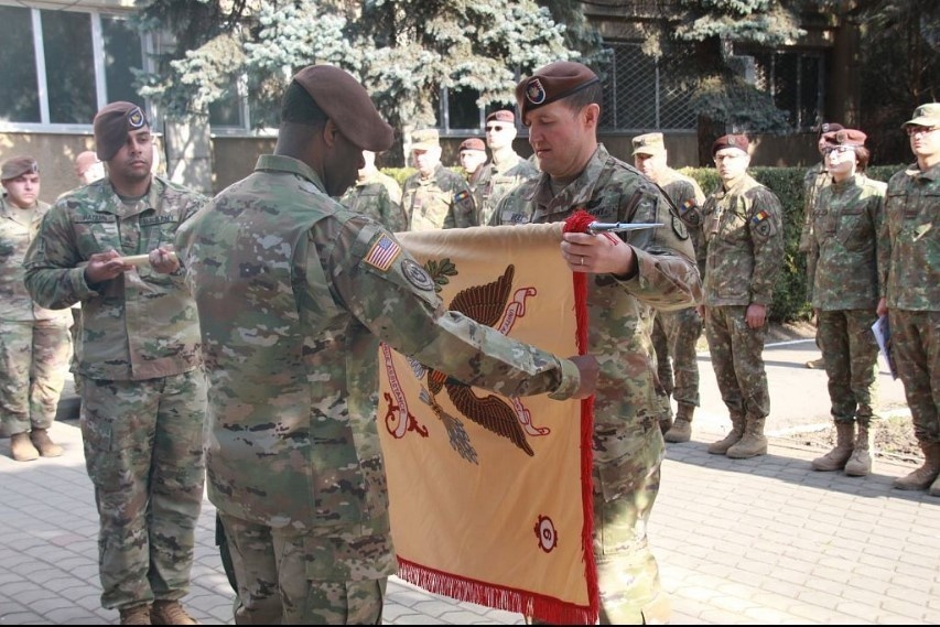 6th Bn., 4th SFAB Case Unit Colors before leaving Romania