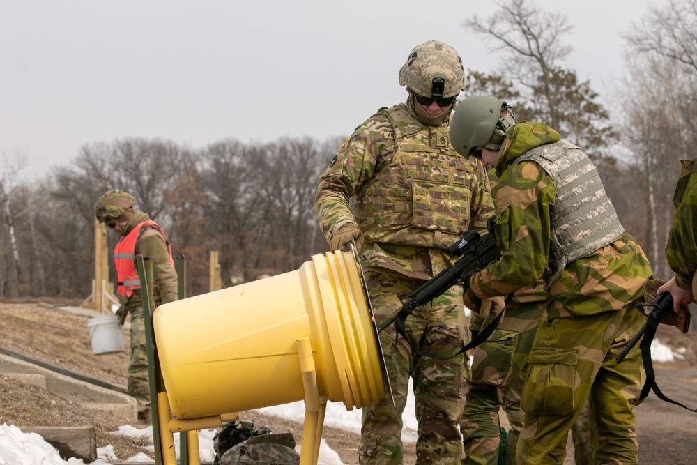 Norwegian Youth Soldiers conduct weapons qualification at Camp Ripley