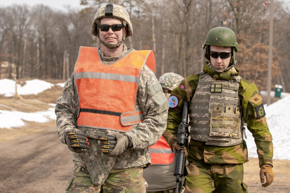 Norwegian Youth Soldiers conduct weapons qualification at Camp Ripley