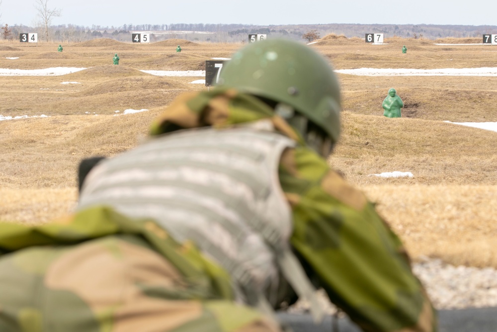 Norwegian Youth Soldiers conduct weapons qualification at Camp Ripley