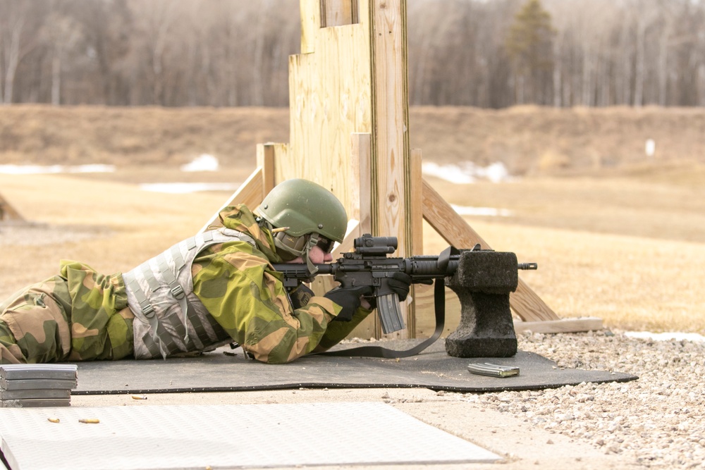 Norwegian Youth Soldiers conduct weapons qualification at Camp Ripley