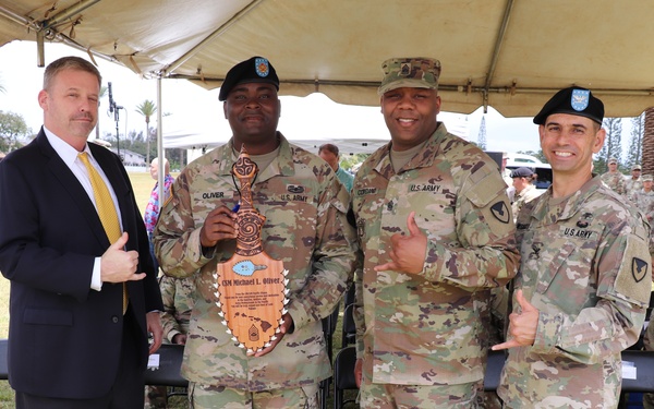 Relinquishment of Responsibility Ceremony for Command Sgt. Maj. Michael Oliver II