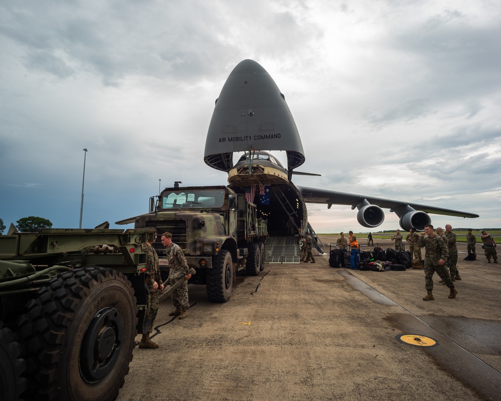 C5 Galaxy Cargo Operations at RAAF Base Darwin
