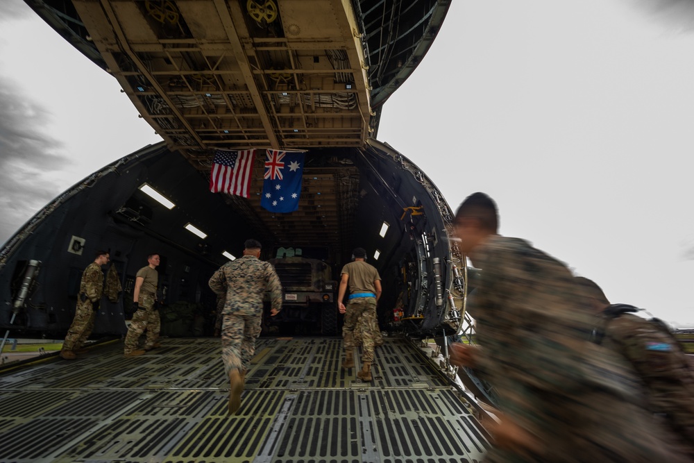 C5 Galaxy Cargo Operations at RAAF Base Darwin