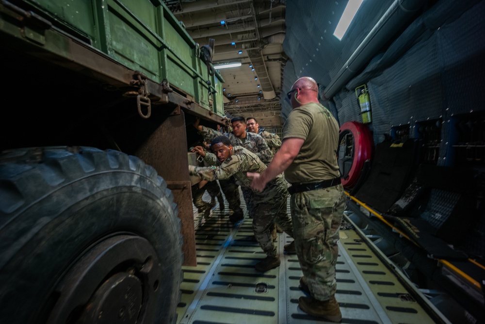 C5 Galaxy Cargo Operations at RAAF Base Darwin