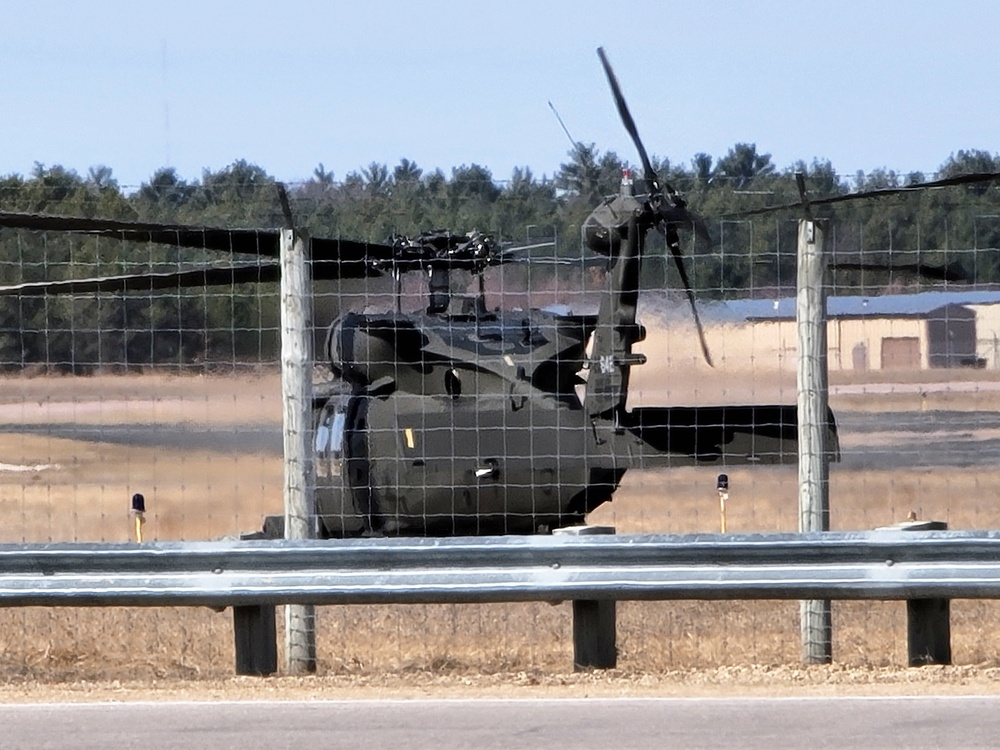 Federal, state agencies partner for fire-suppression training with UH-60 Black Hawks at Fort McCoy