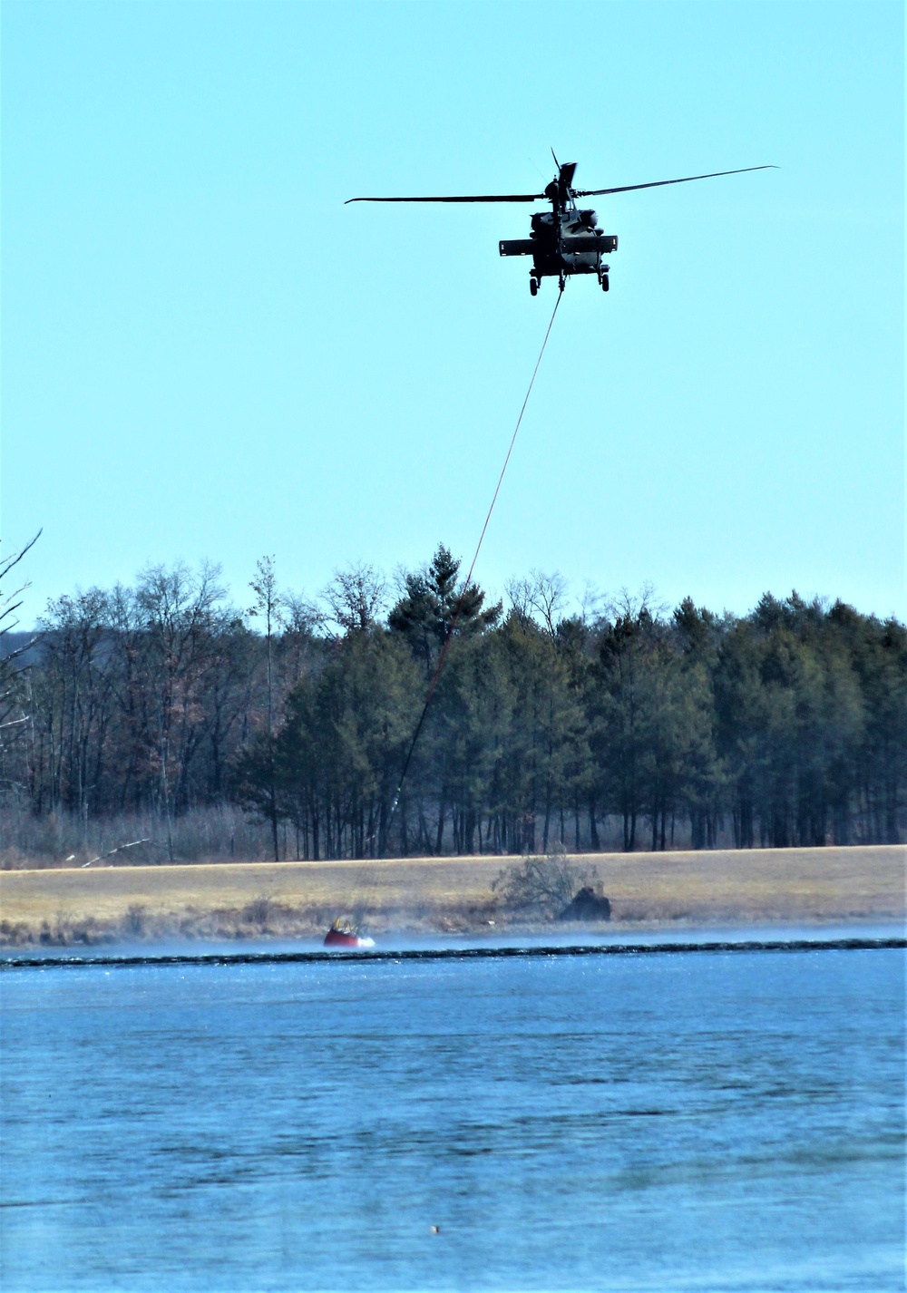 Federal, state agencies partner for fire-suppression training with UH-60 Black Hawks at Fort McCoy