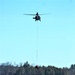 Wisconsin Army National Guard UH-60 Black Hawk crew holds Bambi bucket training at Fort McCoy