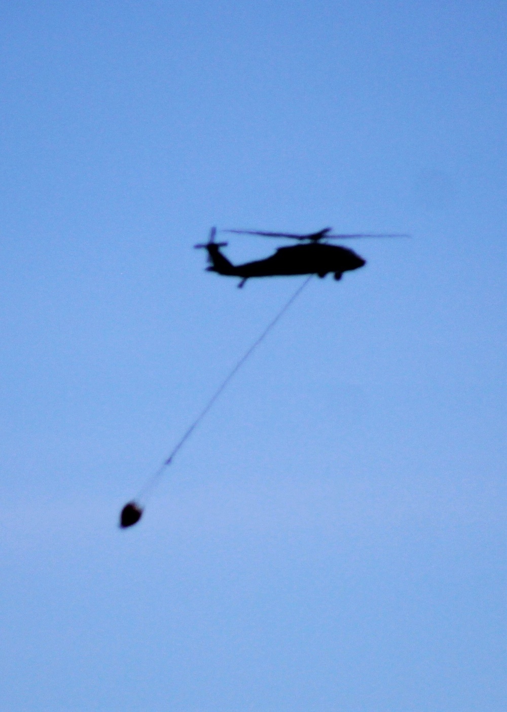 Wisconsin Army National Guard UH-60 Black Hawk crew holds Bambi bucket training at Fort McCoy