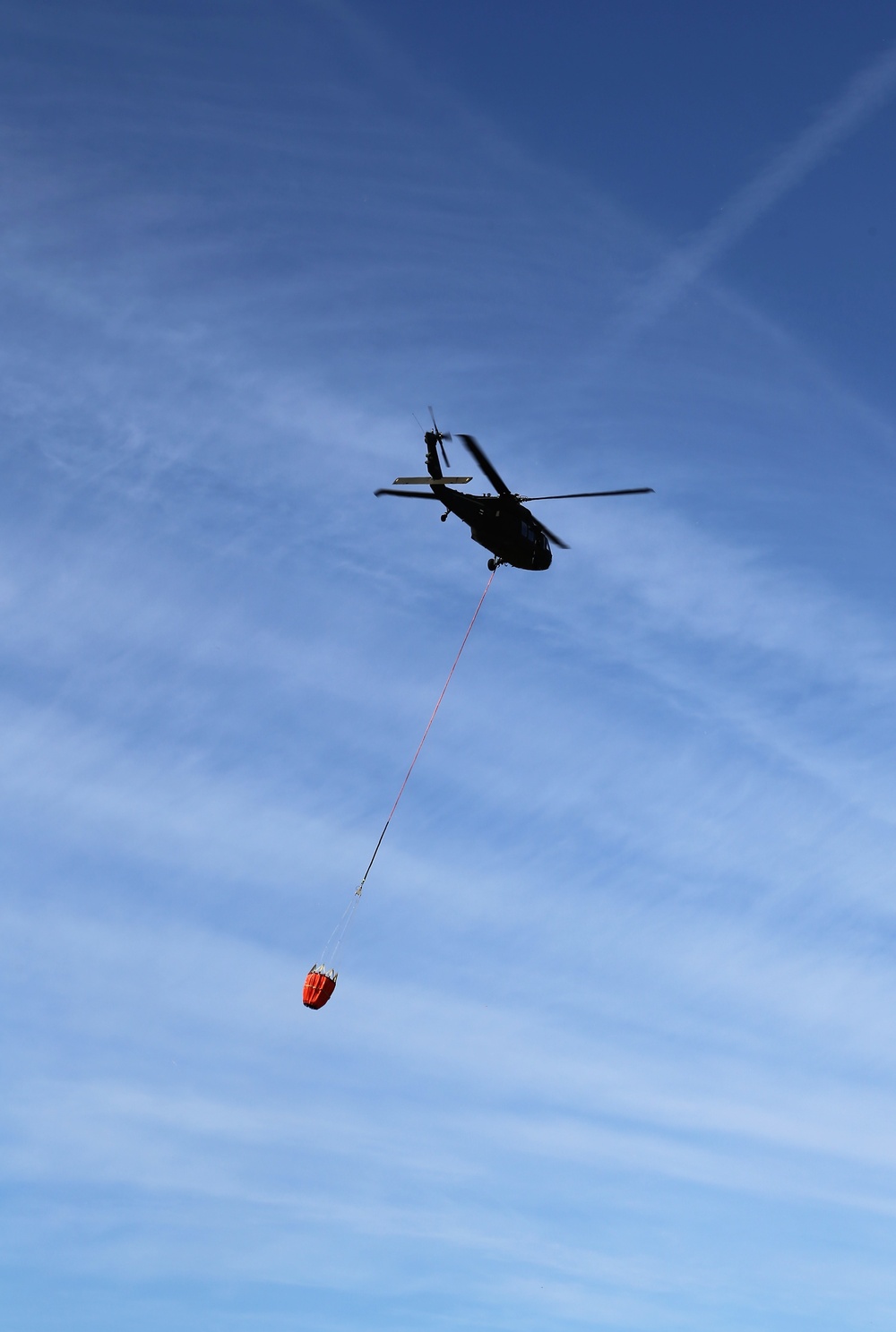 Wisconsin Army National Guard UH-60 Black Hawk crew holds Bambi bucket training at Fort McCoy