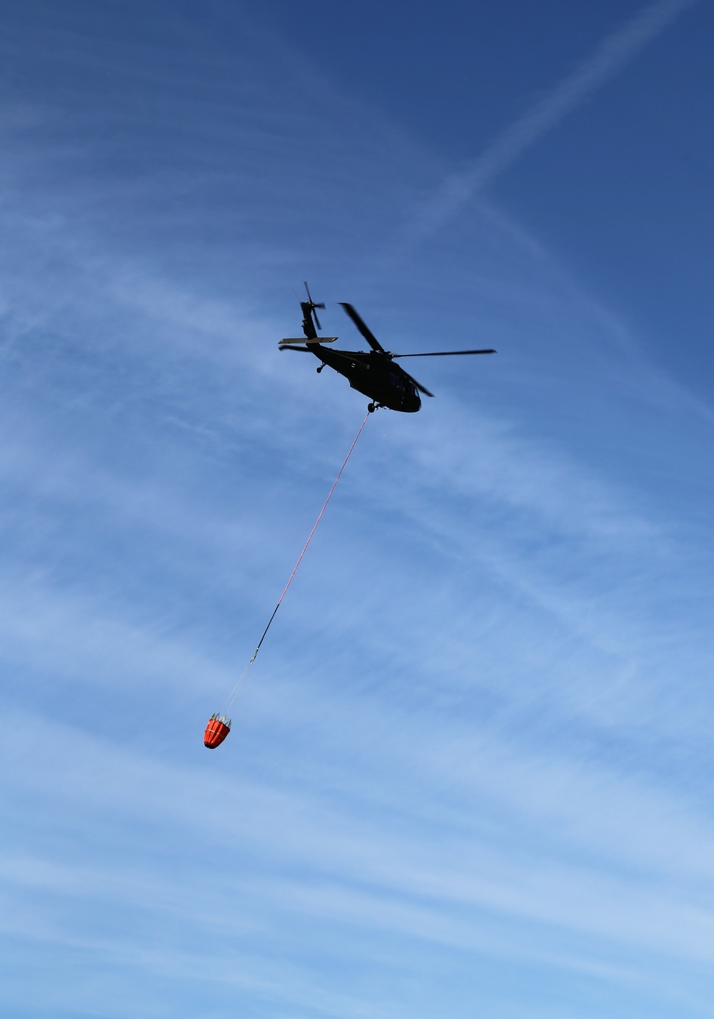 Wisconsin Army National Guard UH-60 Black Hawk crew holds Bambi bucket training at Fort McCoy