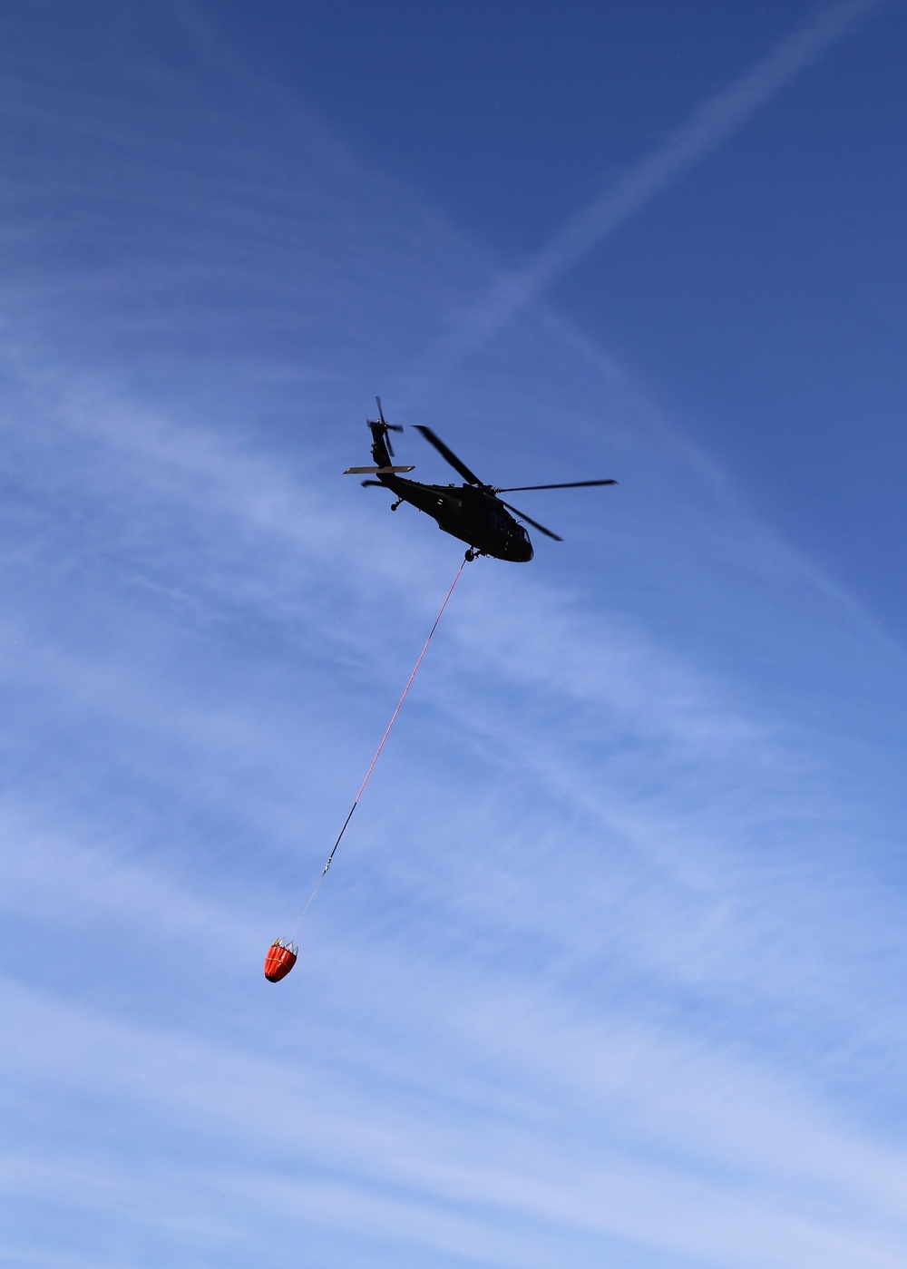 Wisconsin Army National Guard UH-60 Black Hawk crew holds Bambi bucket training at Fort McCoy