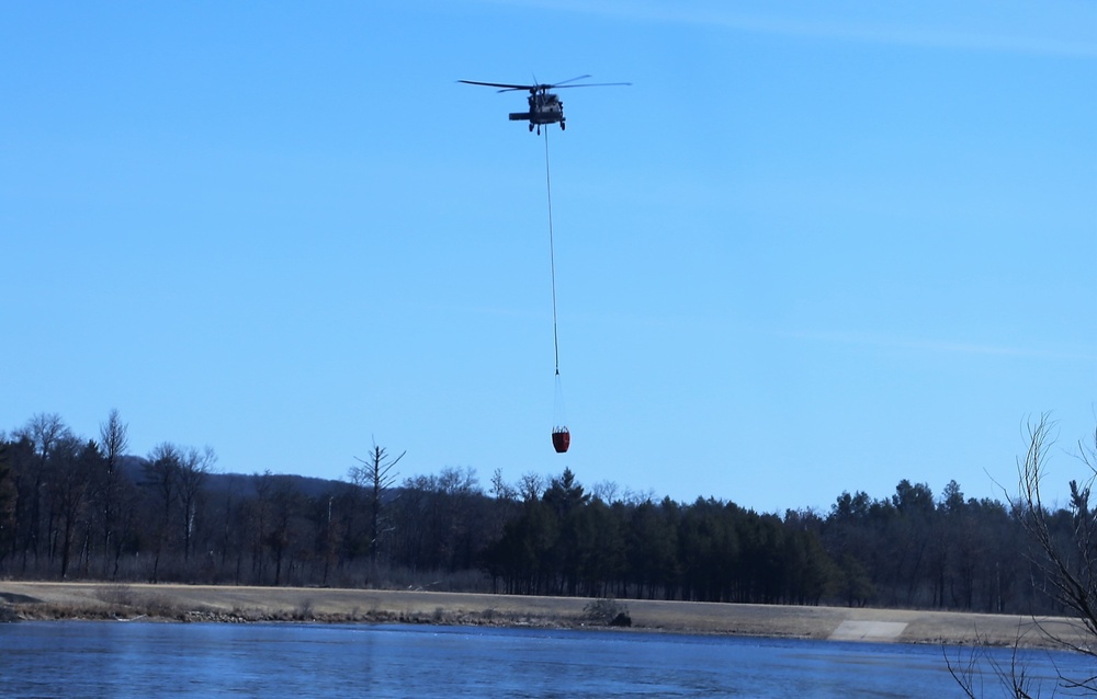 Federal, state agencies combine for fire-suppression training with Black Hawk helicopters