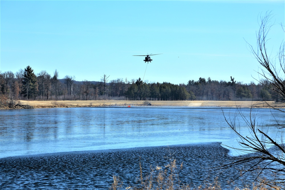 Federal, state agencies combine for fire-suppression training with Black Hawk helicopters