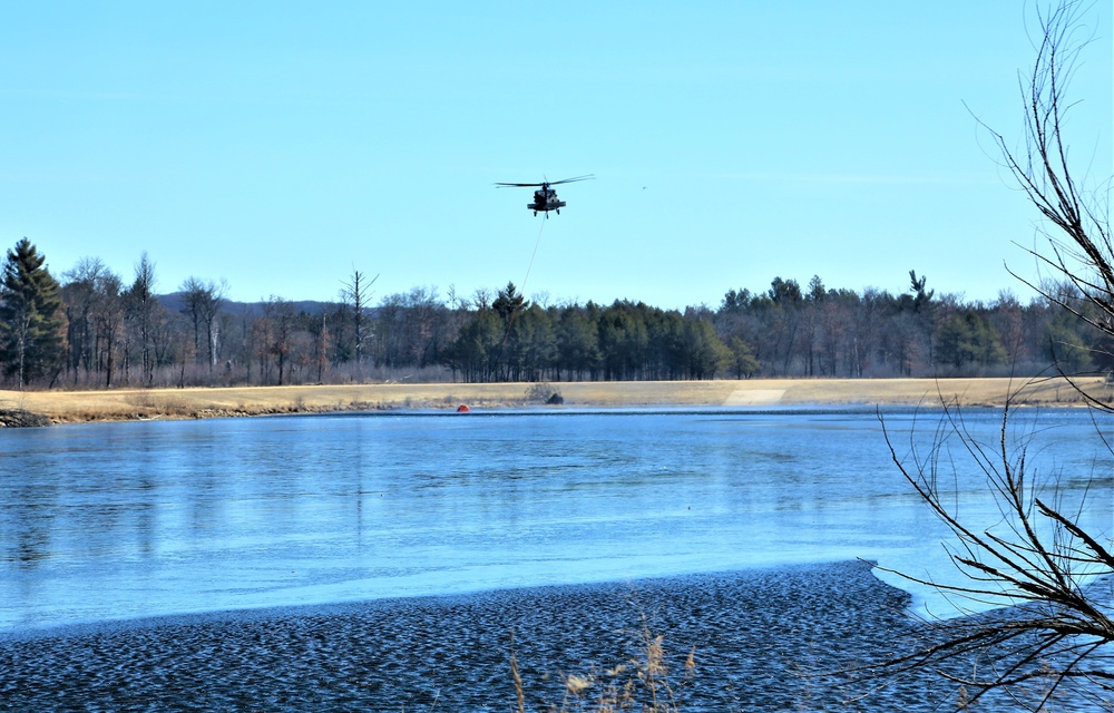 Federal, state agencies combine for fire-suppression training with Black Hawk helicopters