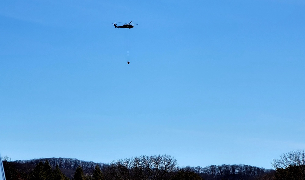 Federal, state agencies combine for fire-suppression training with Black Hawk helicopters