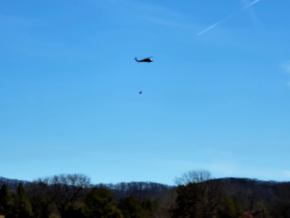 Federal, state agencies combine for fire-suppression training with Black Hawk helicopters