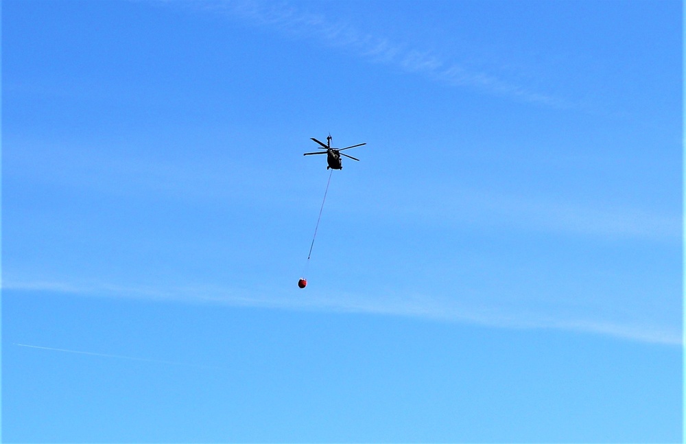 Federal, state agencies combine for fire-suppression training with Black Hawk helicopters