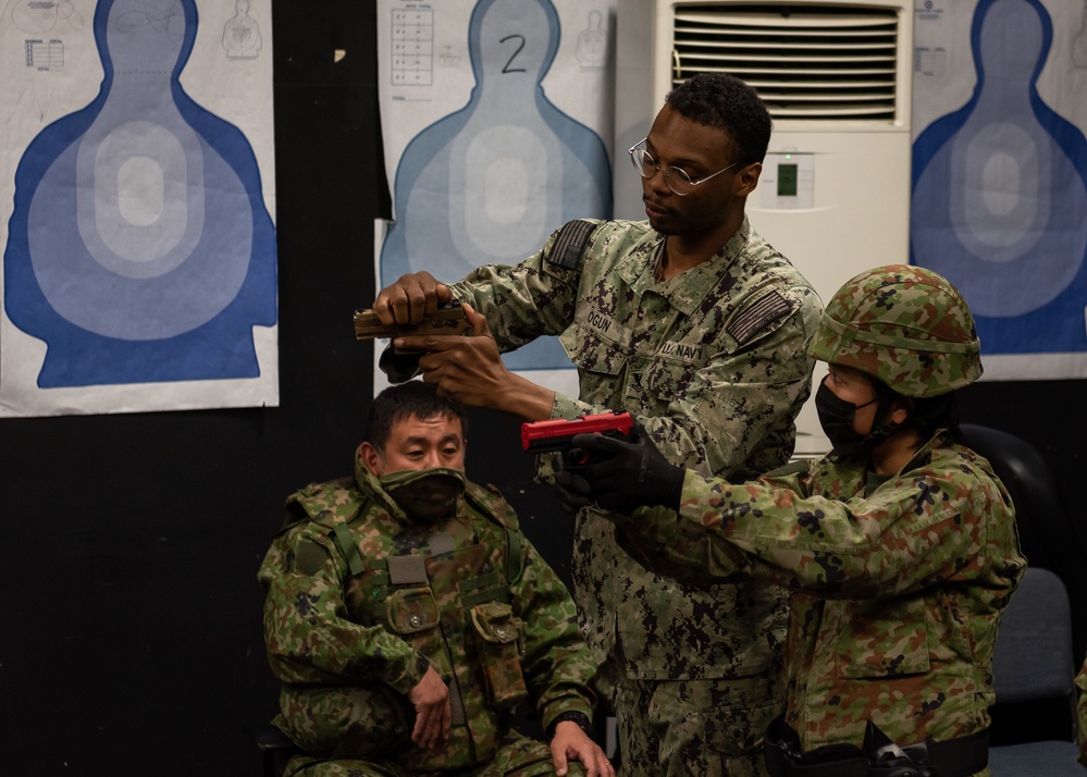 Weapons training onboard NAF Atsugi