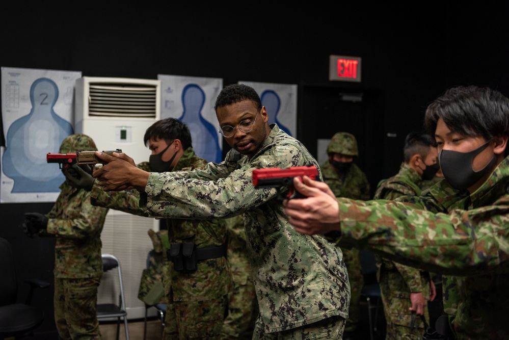Weapons training onboard NAF Atsugi