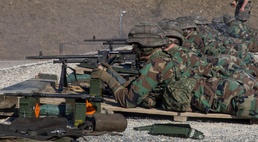 Dutch Marines fire at the range