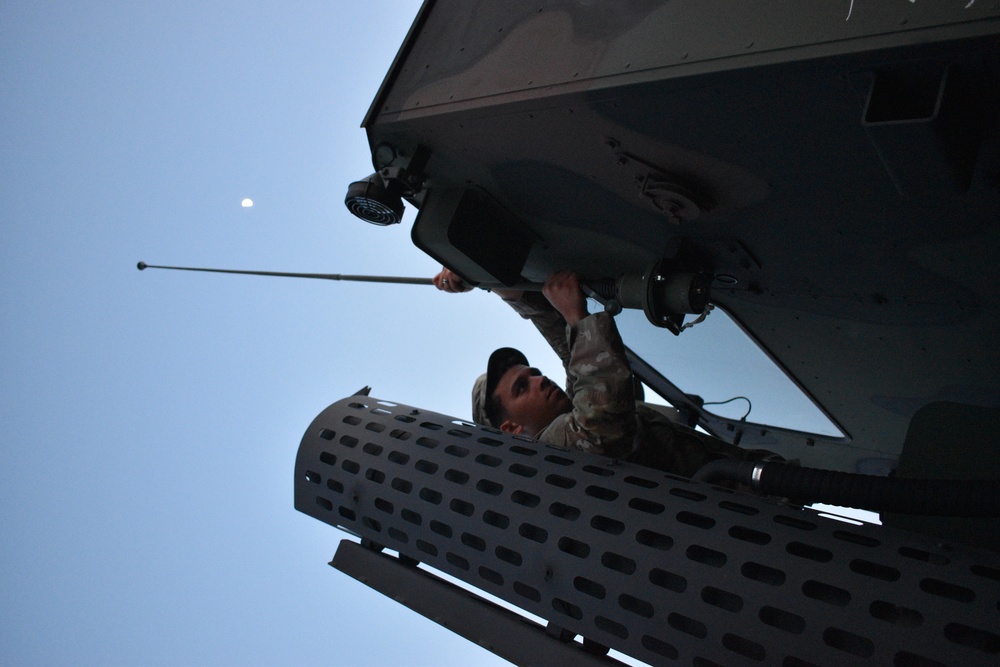 American antenna working under the moon