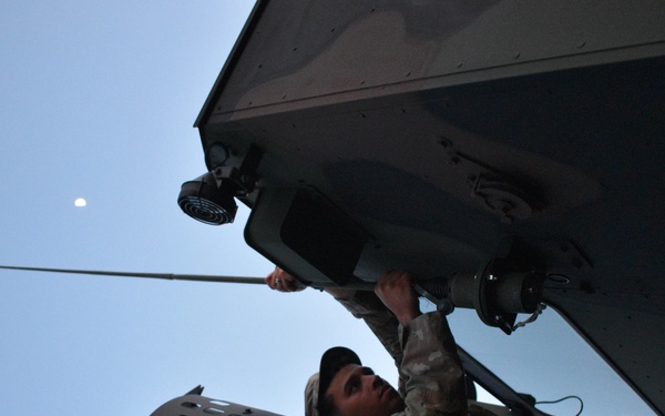 88M on Bobtail with radio antenna and moon