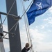 USS Jason Dunham (DDG 109) Raises NATO Flag