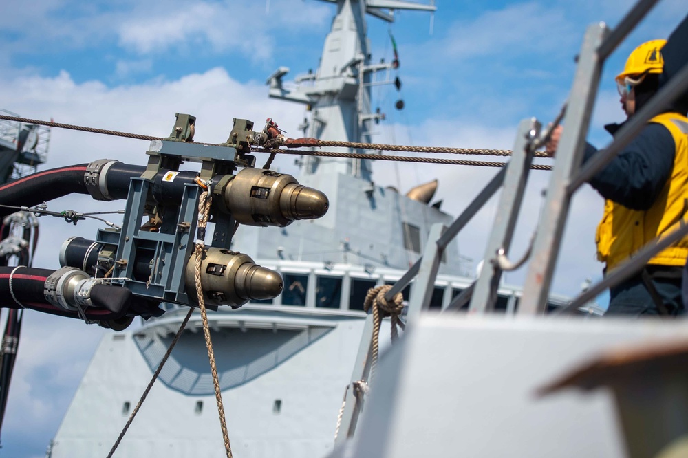 USS Jason Dunham (DDG 109) Conducts A Replenishment-at-Sea with SNMG2