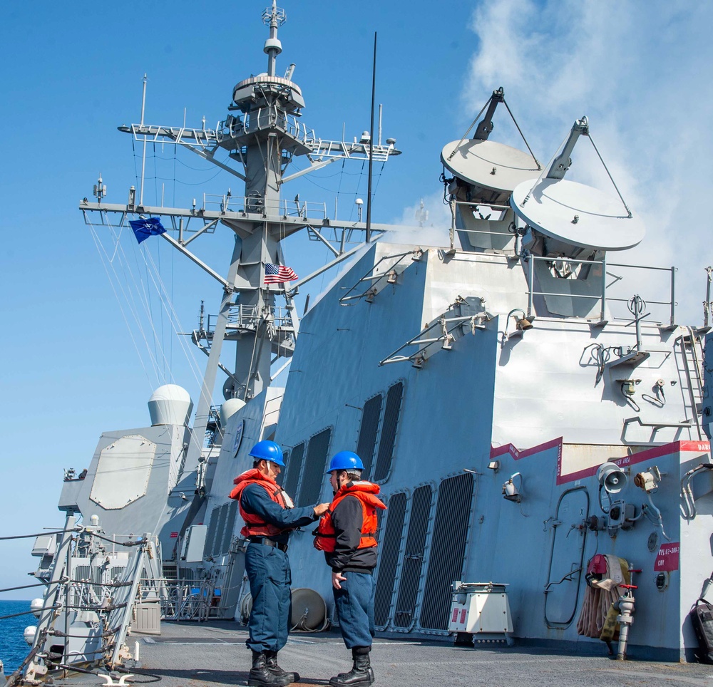 USS Jason Dunham (DDG 109) Conducts A Replenishment-at-Sea