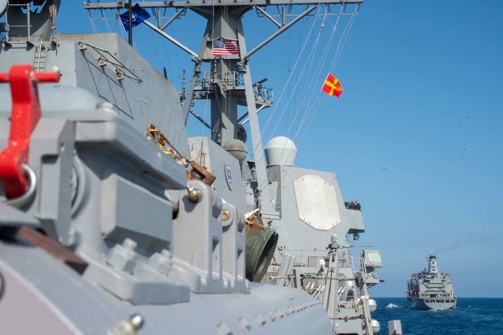 USS Jason Dunham (DDG 109) Conducts A Replenishment-at-Sea