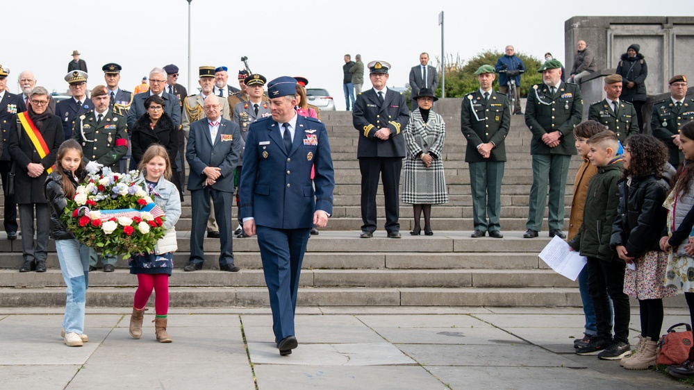 US NMR Attends Tribute Ceremony at Equestrian Statue of Albert I