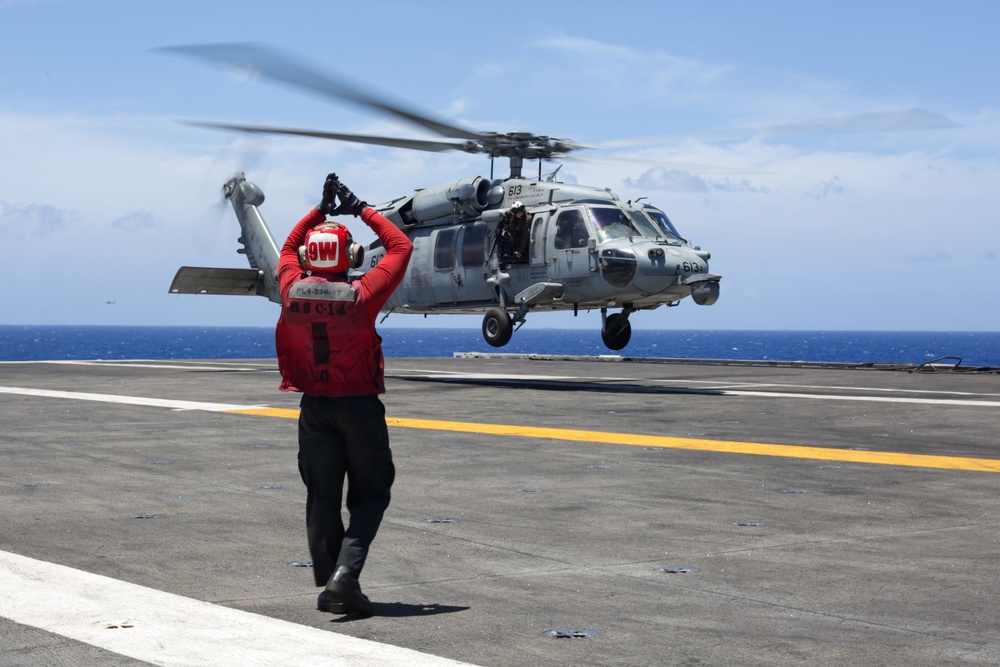 Abraham Lincoln conducts flight operations