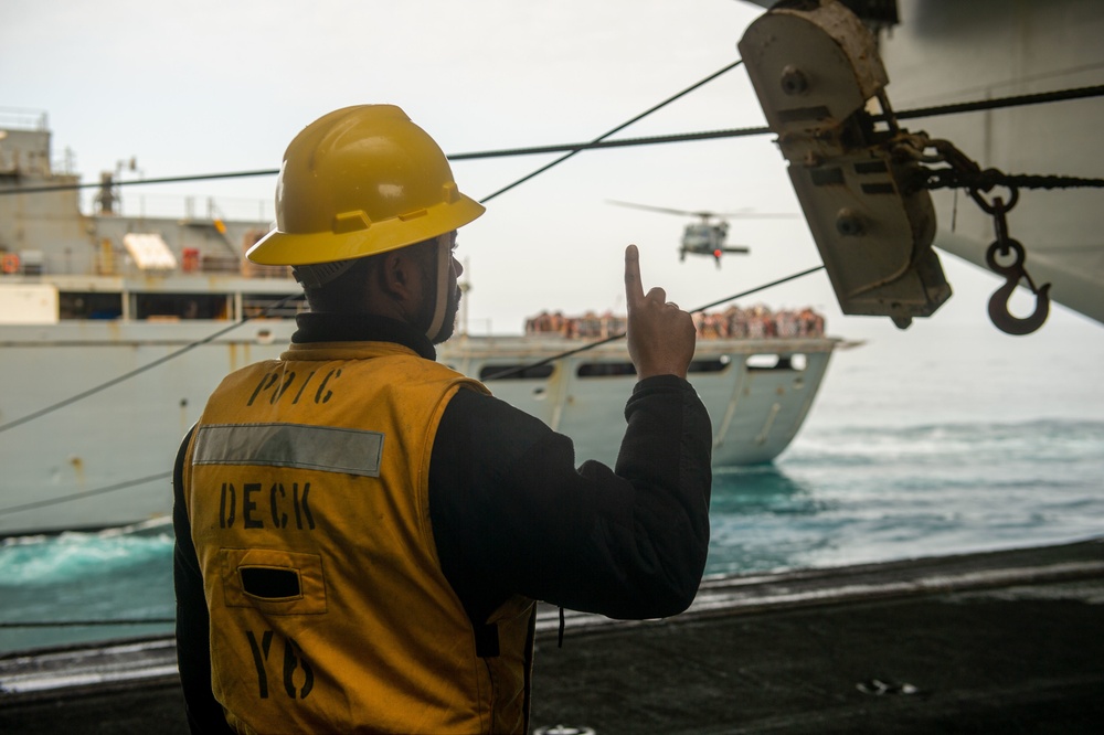 The Harry S. Truman Carrier Strike Group is on a scheduled deployment in the U.S. Sixth Fleet area of operations in support of naval operations to maintain maritime stability and security.