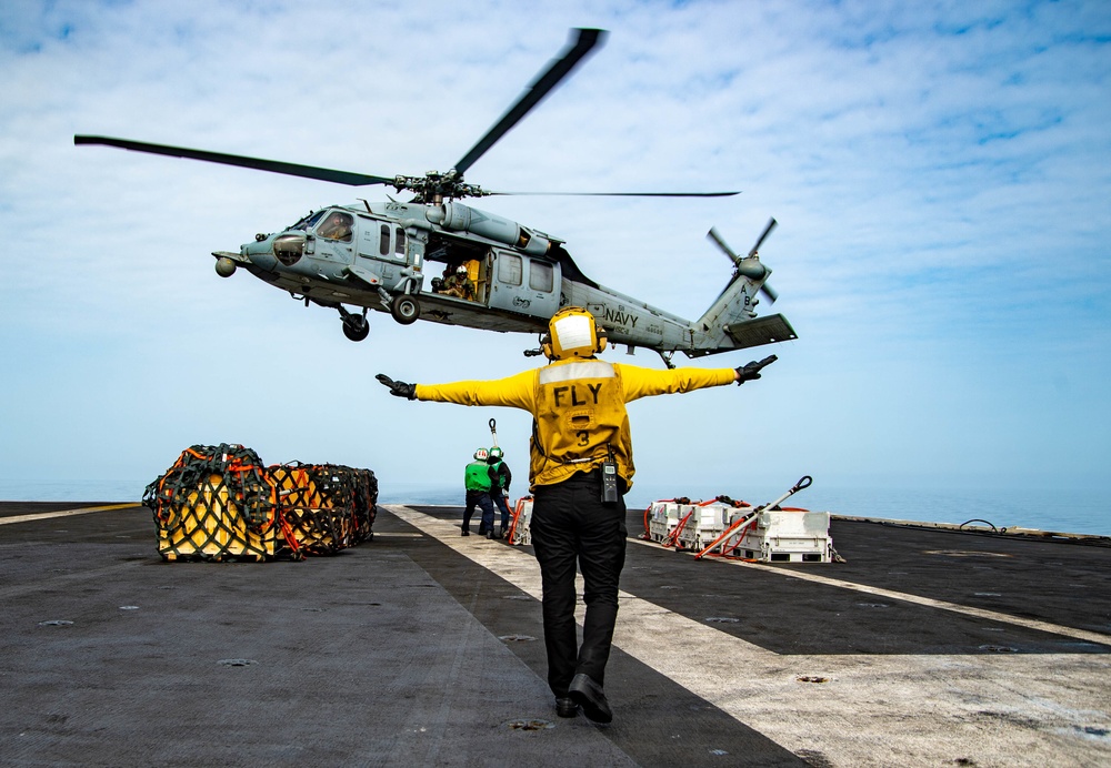 The Harry S. Truman Carrier Strike Group is on a scheduled deployment in the U.S. Sixth Fleet area of operations in support of naval operations to maintain maritime stability and security.