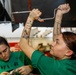 Abraham Lincoln Sailors conduct aircraft maintenance