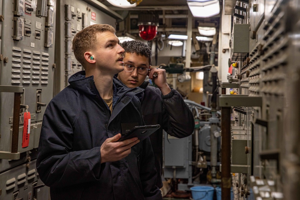 San Jacinto is deployed with the Harry S. Truman Carrier Strike Group on a scheduled deployment in the U.S. Sixth Fleet area of operations.