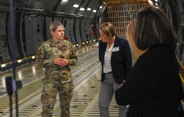 502nd Honorary Commanders wonderstruck from C-5M Super Galaxy